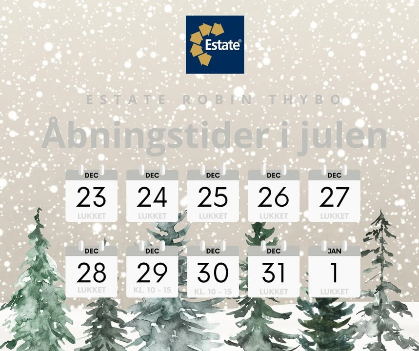 Estate Robin Thybo Esbjerg & Varde holder julelukket med få åbningsdage