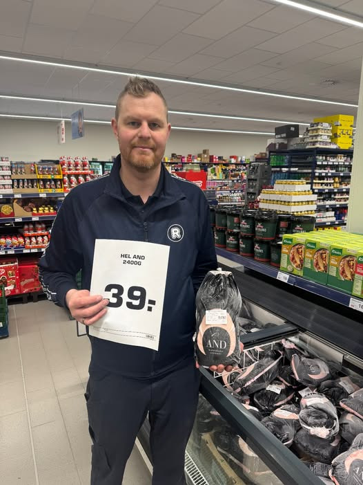 Rema 1000 Holstebrovej tilbyder billig and i Struer på lørdag