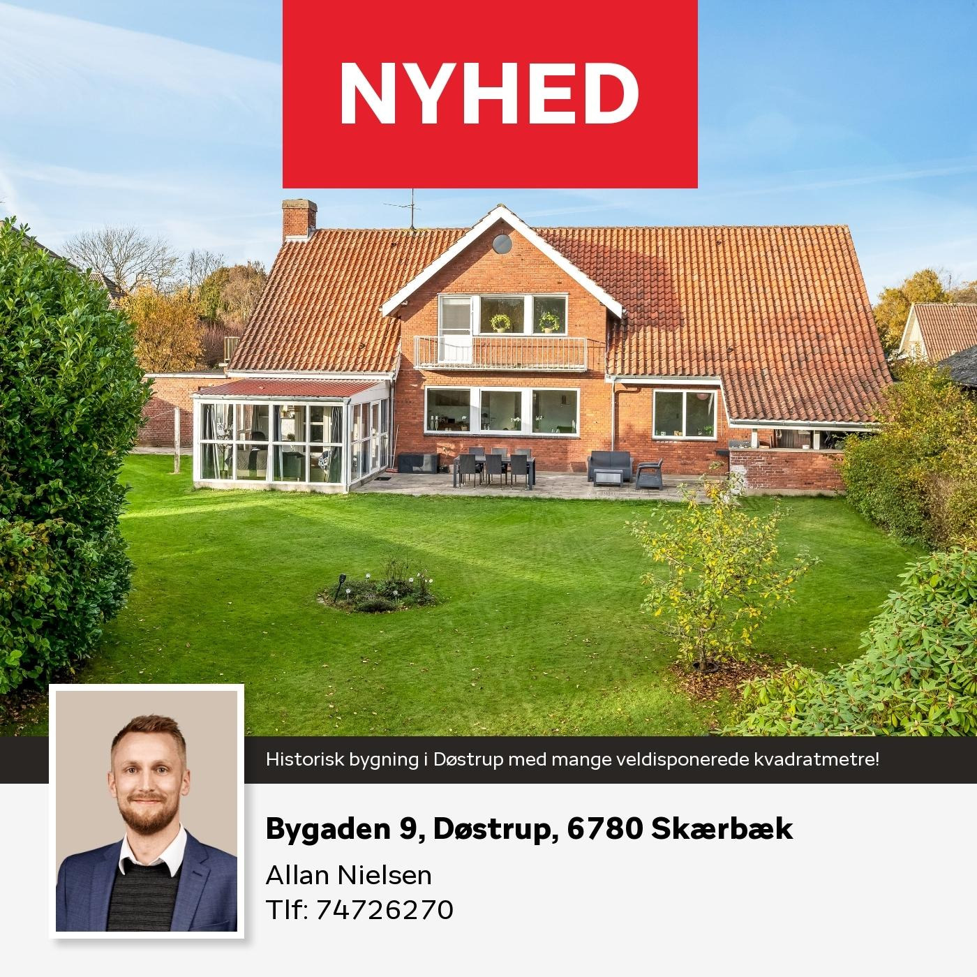 Historisk bygning i Døstrup til salg gennem HOME TØNDER