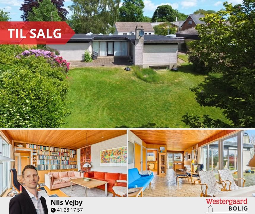 WESTERGAARD BOLIG tilbyder arkitekttegnet 60'er villa med stil og plads i Jerslev