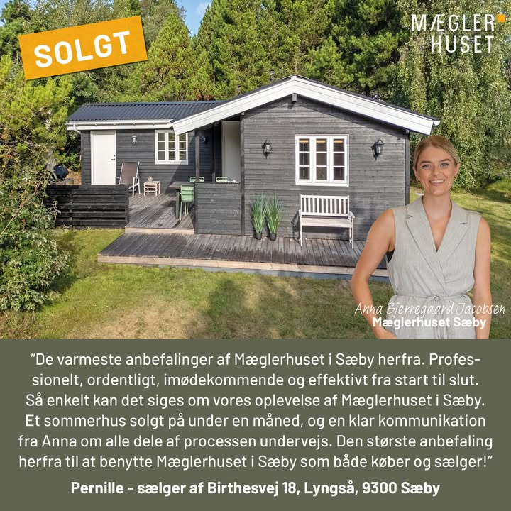 Mæglerhuset Sæby sælger sommerhus i Lyngså og modtager flot anbefaling
