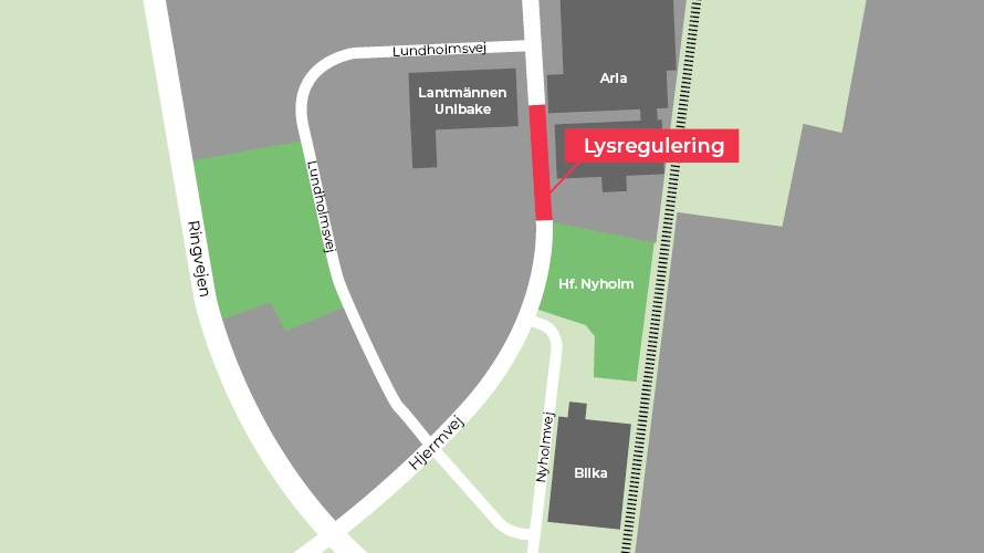 Trafikændringer på Hjermvej i Holstebro på grund af kranarbejde