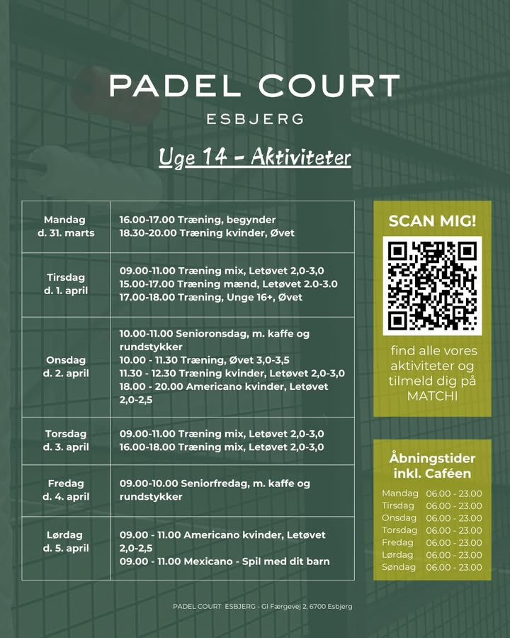 Padel Court Esbjerg inviterer til spændende turneringer for kvinder og forældre-barn duoer