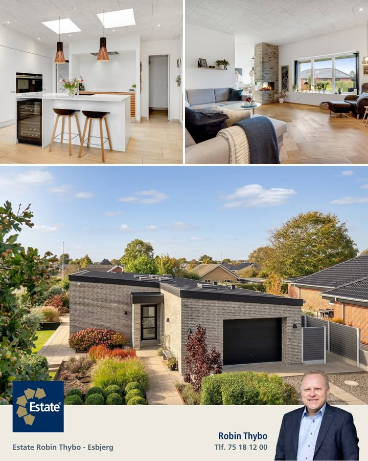 Ny fuldmuret luksusvilla med unik haveplanlægning i Esbjerg