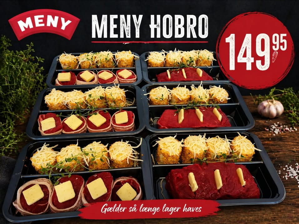 Meny Hobro præsenterer weekendtilbud på okseroast og oksemedaljon