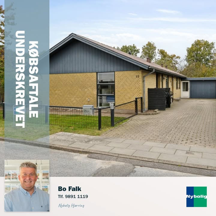 Nybolig Hjørring v/Morten Hove fejrer underskrevet købsaftale i Sindal