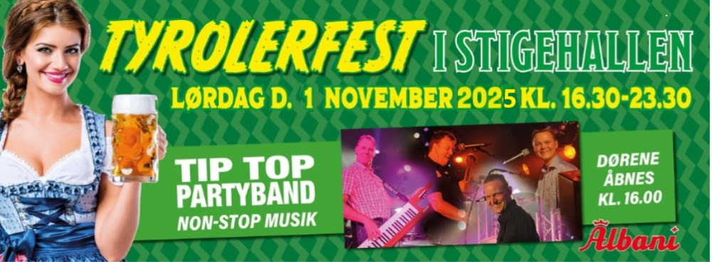 Tyrolerfest i Stige Hallen: Musik, mad og masser af sjov