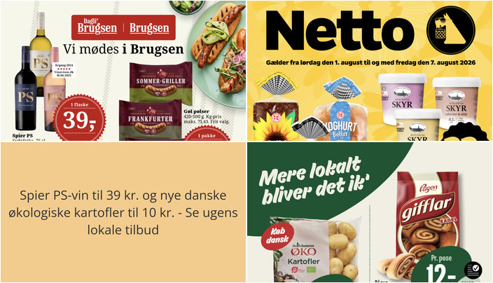 Spier PS-vin til 39 kr. og nye danske økologiske kartofler til 10 kr. - Se ugens lokale tilbud
