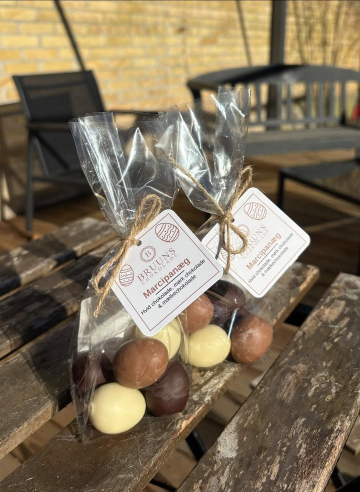 Bruuns Chokolade præsenterer perfekte påskegaver med marcipanæg i alle chokoladevarianter