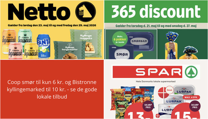 Coop smør til kun 6 kr. og Bistronne kyllingemarked til 10 kr. - se de gode lokale tilbud