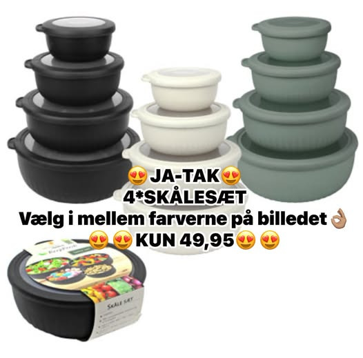 SPAR Skejby har ja tak-tilbud på skålesæt til 49,95 kr.