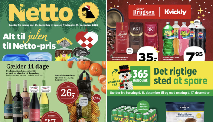 Stort udvalg af flæskesteg til 85 kr. og vin til 99,95 kr. i Slagelse