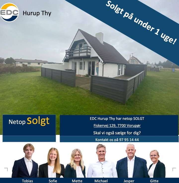 EDC Hurup Thy sælger sommerhus i Vorupør på under en uge