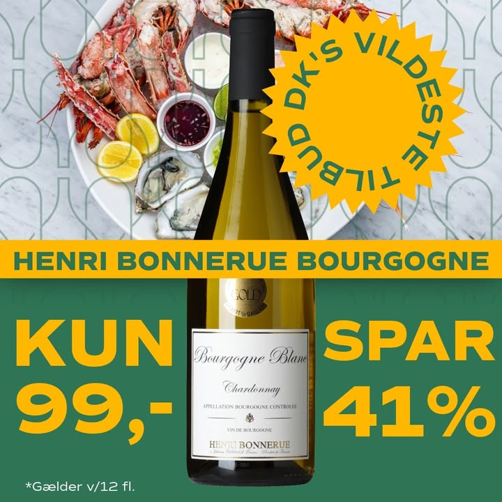Fredericia Vinhandel præsenterer et spektakulært bourgogne tilbud til kun 99 kr.