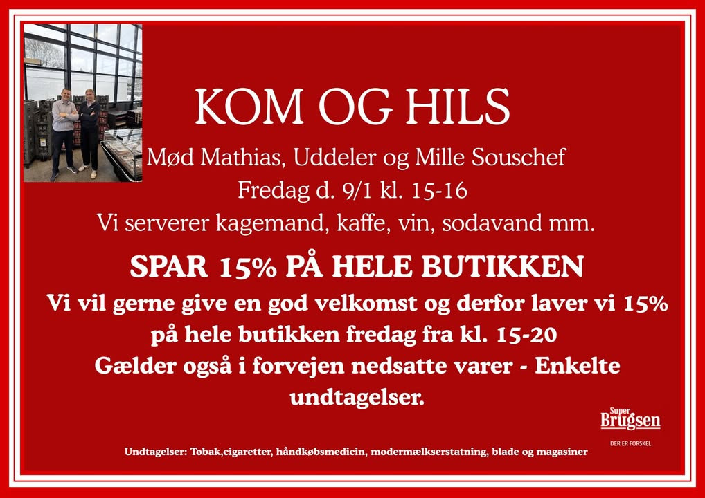 Superbrugsen Dronninglund inviterer til smagsprøver og rabatter på fredag