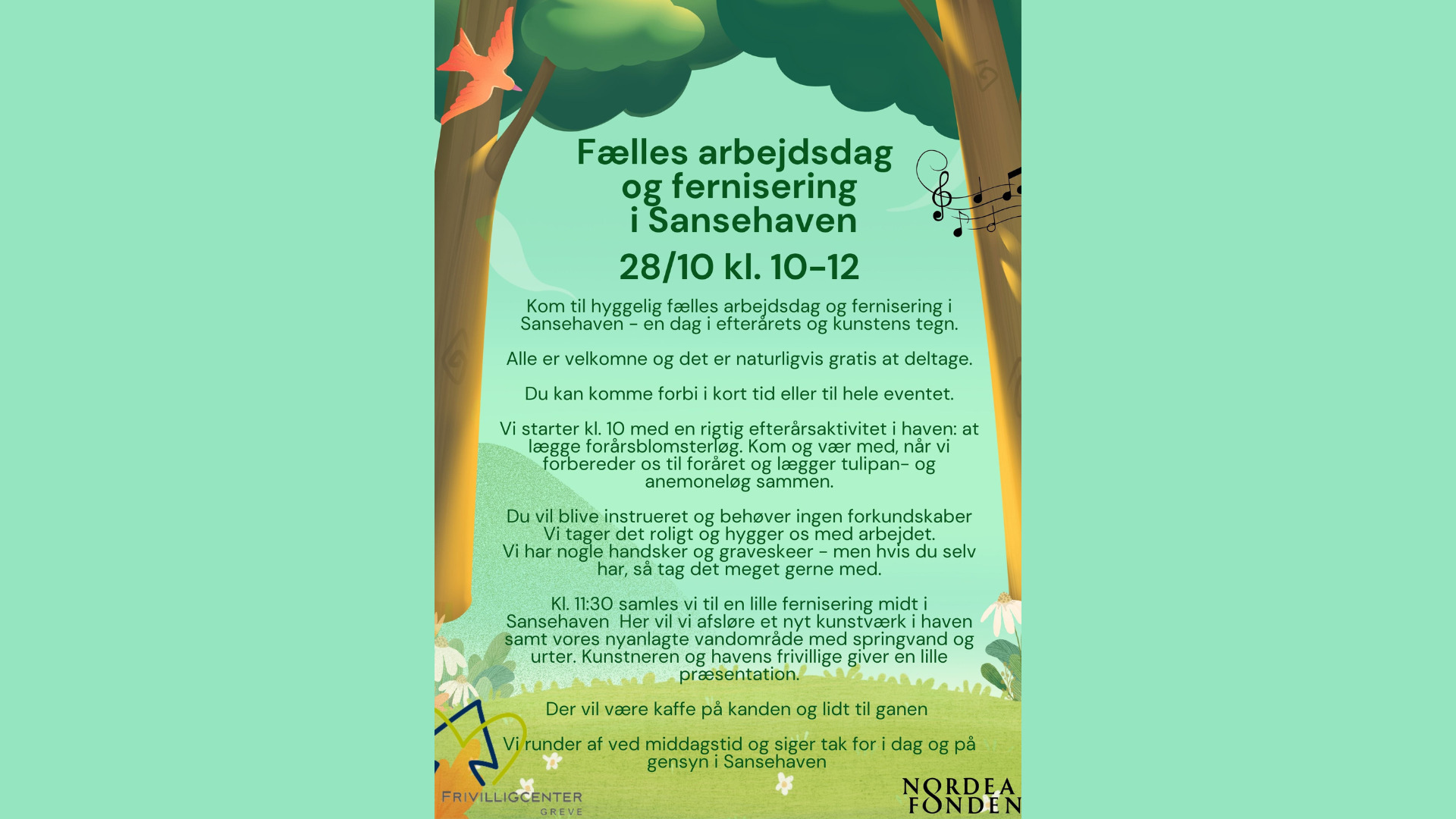 Fælles arbejdsdag og fernisering i Sansehaven