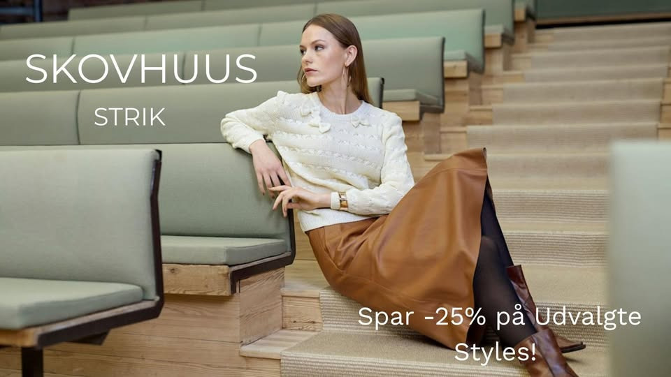 Skott Aalborg tilbyder 25% rabat på Skovhuus strik til fredagsshopping