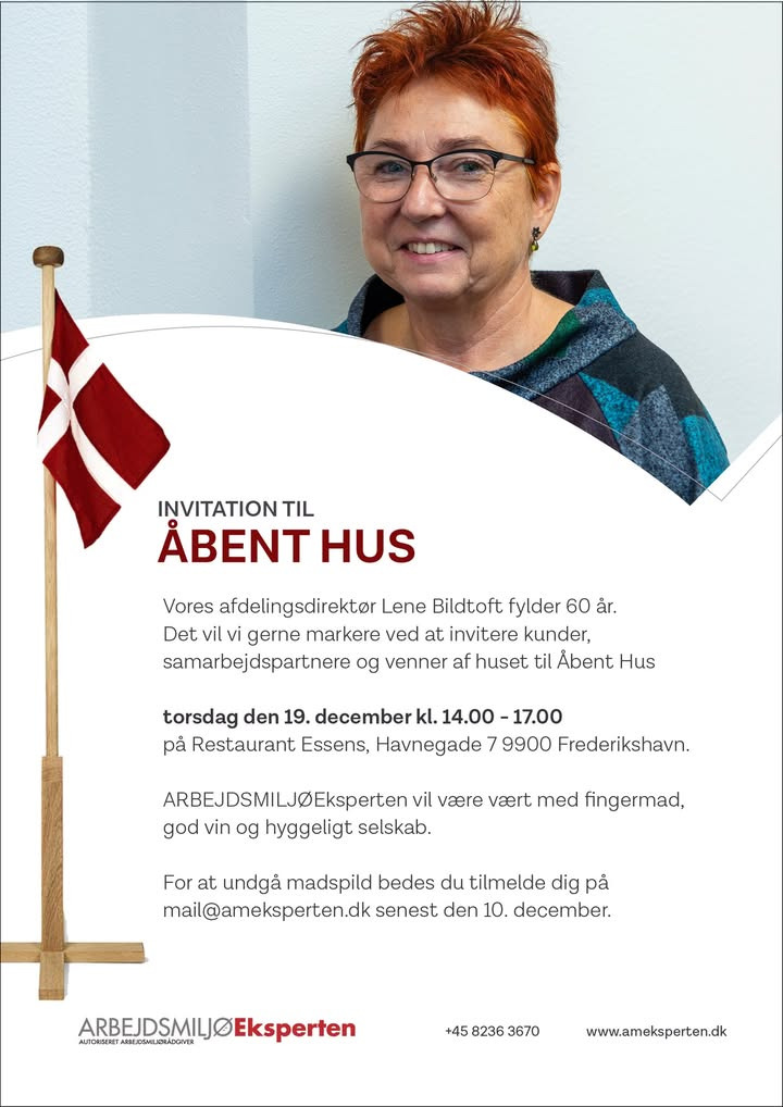 Arbejdsmiljøeksperten inviterer til netværksarrangement i Frederikshavn den 19. november
