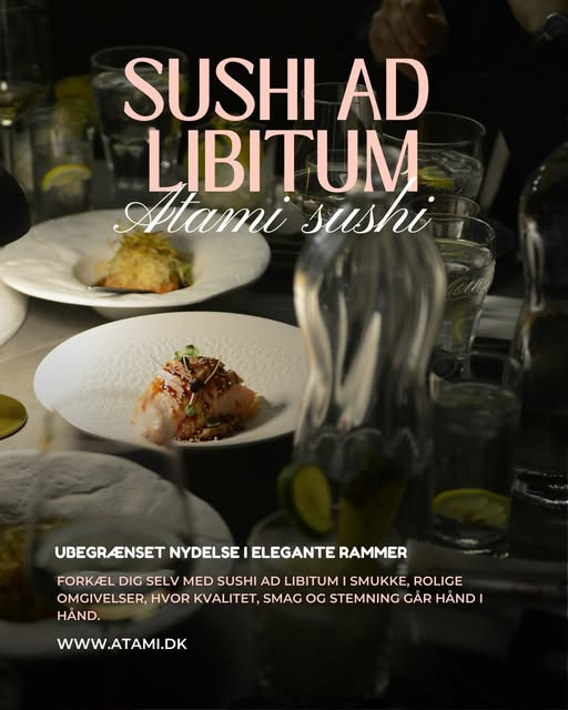 Nyd sushi ad libitum hos Atami Sushi Restaurant i rolige omgivelser