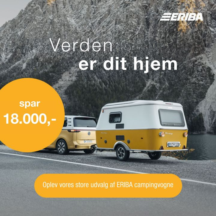 Sparekampagne på ERIBA campingvogne hos Brønderslev Caravan & Trailer Center – få 18.000 kr. i rabat 
