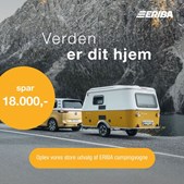 Sparekampagne på ERIBA campingvogne hos Brønderslev Caravan & Trailer Center – få 18.000 kr. i rabat