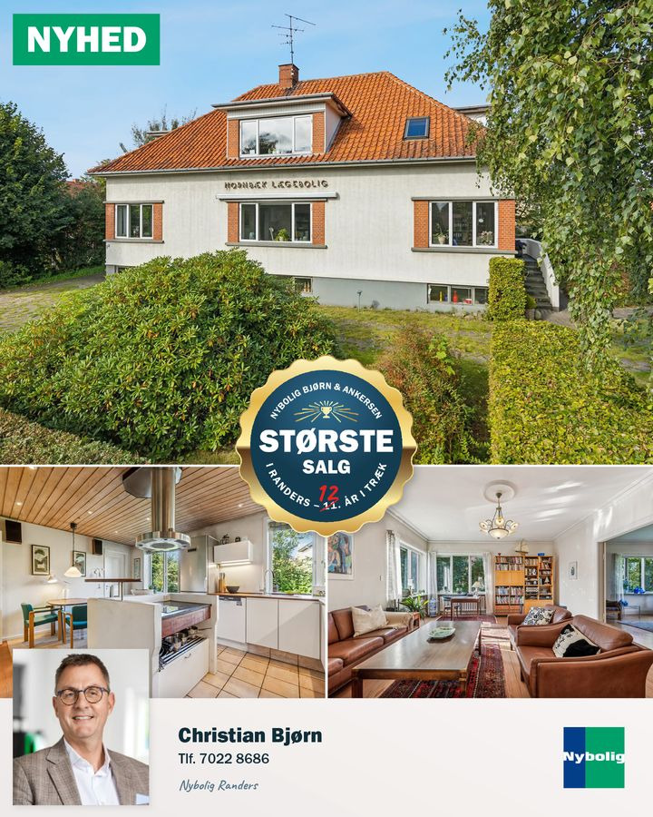 Nybolig Bjørn & Ankersen præsenterer charmerende villa i Randers NV med natur og E45 inden for rækkevidde