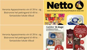 Veronia Appassimento vin til 39 kr. og Bistronne hel pekingand til 49 kr. - fantastiske lokale tilbud
