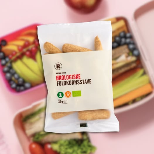 Rema 1000 Valbygårdsvej introducerer økologiske fuldkornsstave til madpakken