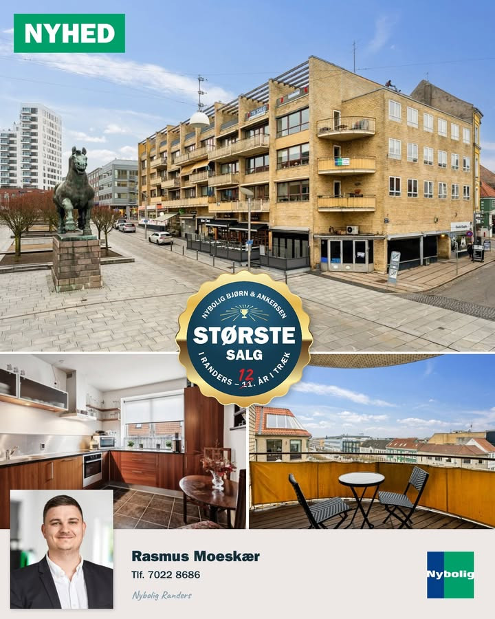 Indflytningsklar ejerlejlighed i hjertet af Randers hos Nybolig Bjørn & Ankersen