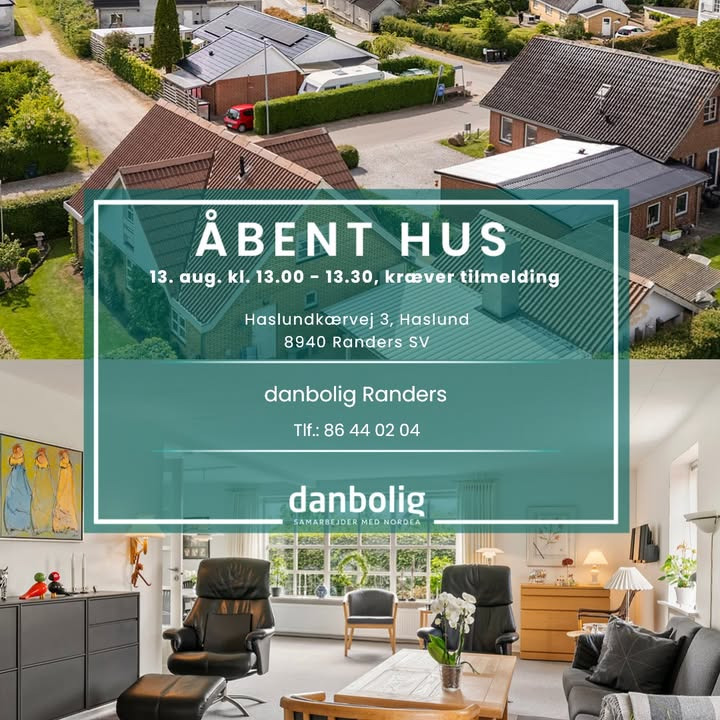 Danbolig Randers inviterer til åbent hus i charmerende villa i Randers SV