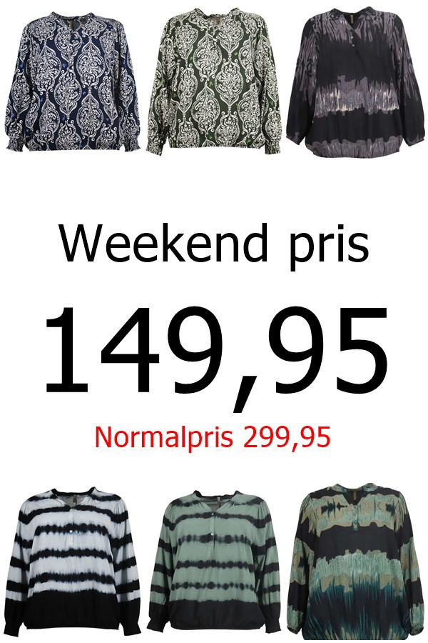 Klarissa & Nora tilbyder viskose bluser fra Cassiopeia til halv pris