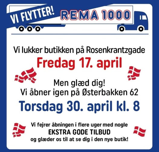 Rema 1000 Rosenkrantzgade lukker med store besparelser i Thisted i dag