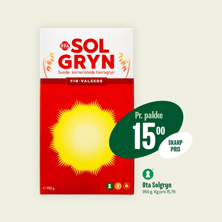 Min købmand, nim: start dagen med Ota Solgryn - tilbud i denne uge