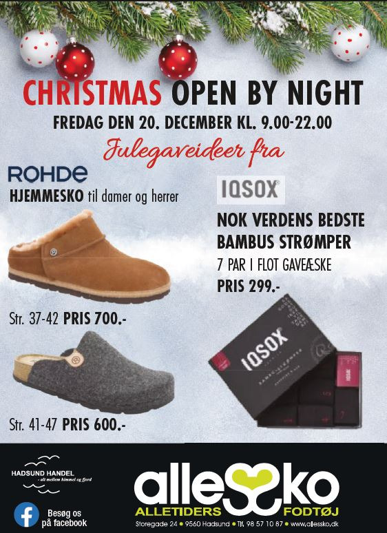 Allessko inviterer til Christmas Open By Night med julegaveidéer og traktoroptog i Hadsund