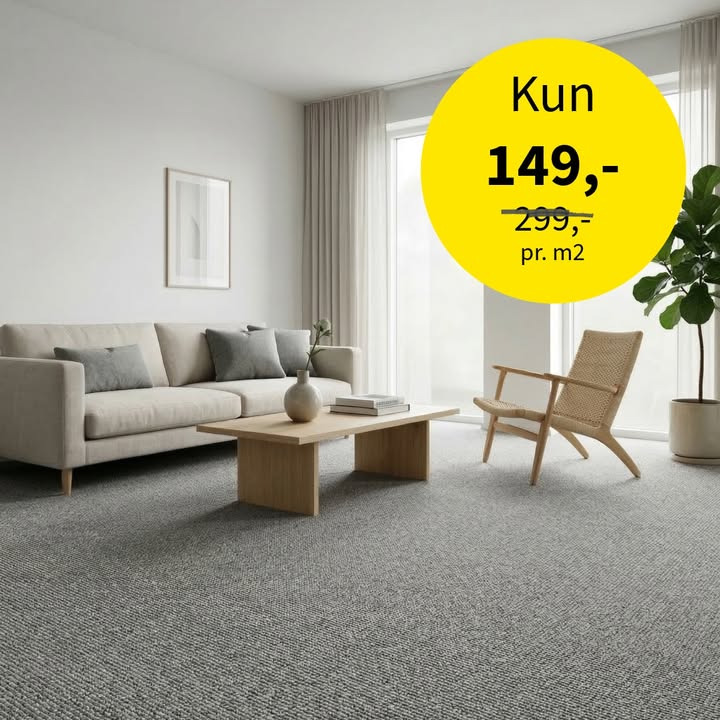 HOKA TÆPPER & GULVE ApS tilbyder halve priser på populære tæpper i begrænset antal