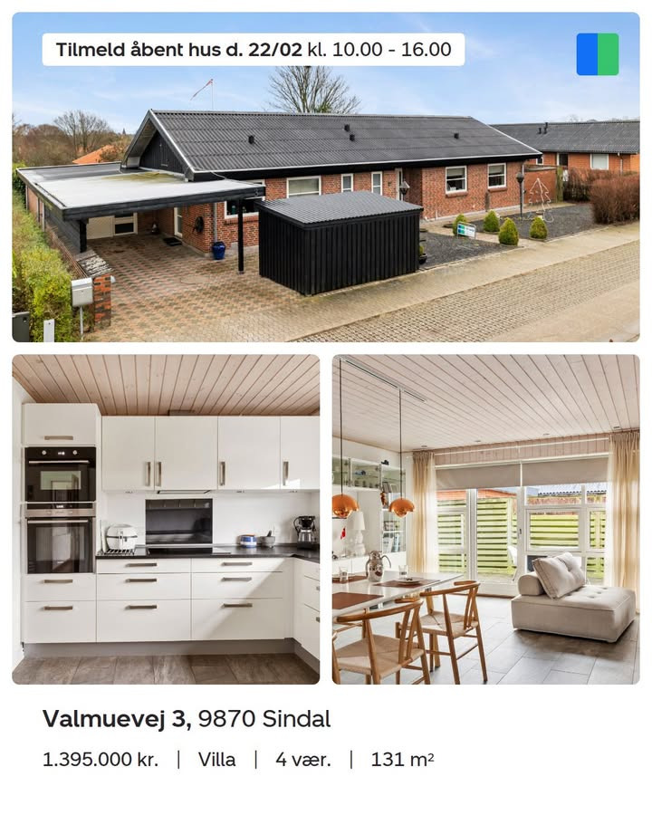 Åbent hus i villa på Valmuevej 3 i Sindal med Nybolig Hjørring v/Morten Hove