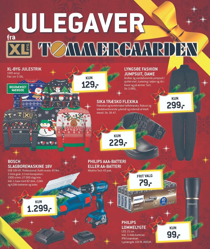 XL Byg Tømmergaarden Hals præsenterer årets juleavis med tilbud på julegaver