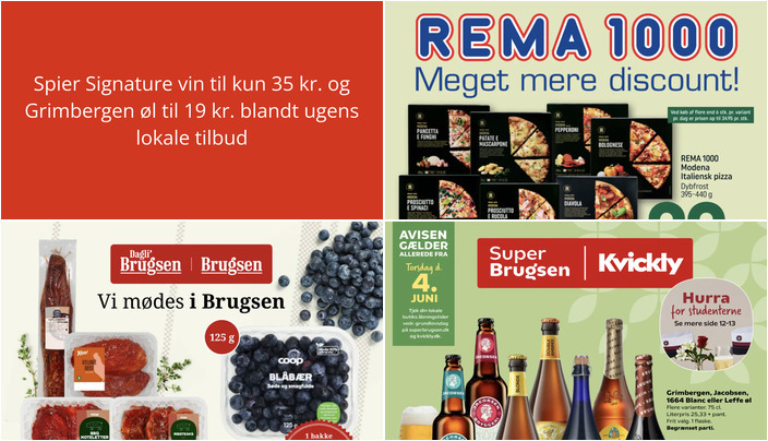 Spier Signature vin til kun 35 kr. og Grimbergen øl til 19 kr. blandt ugens lokale tilbud