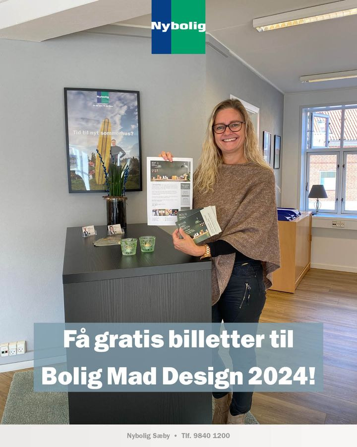 Nybolig Sæby A/S giver gratis fribilletter til Bolig Mad Design 2024 i Aalborg