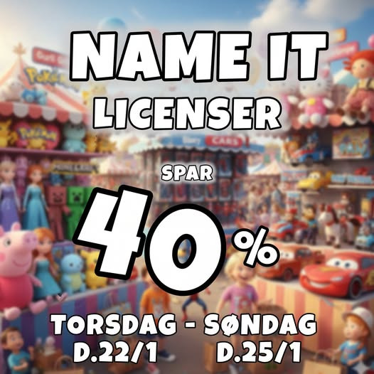 KiDS Coolshop tilbyder 40% rabat på tøj med børnenes yndlingsfigurer i Frederikshavn