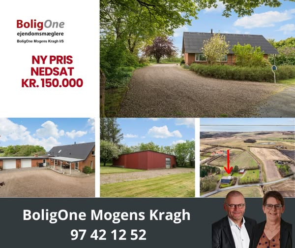 BoligOne Mogens Kragh I/S sænker prisen på landejendom med 150.000 kr.