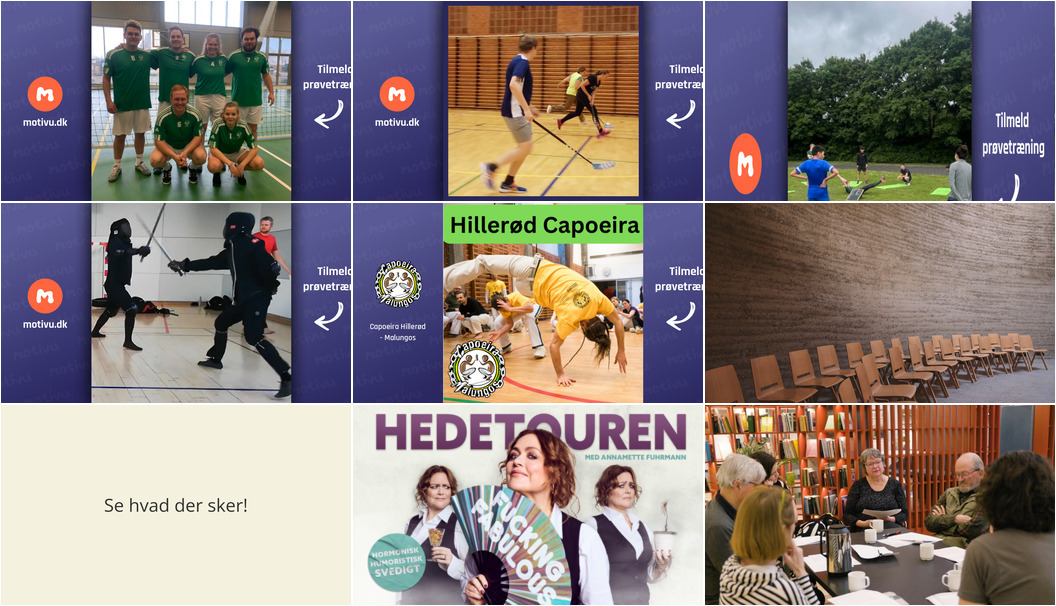Hillerød står i motionens, kunstens og litteraturens tegn i den kommende uge