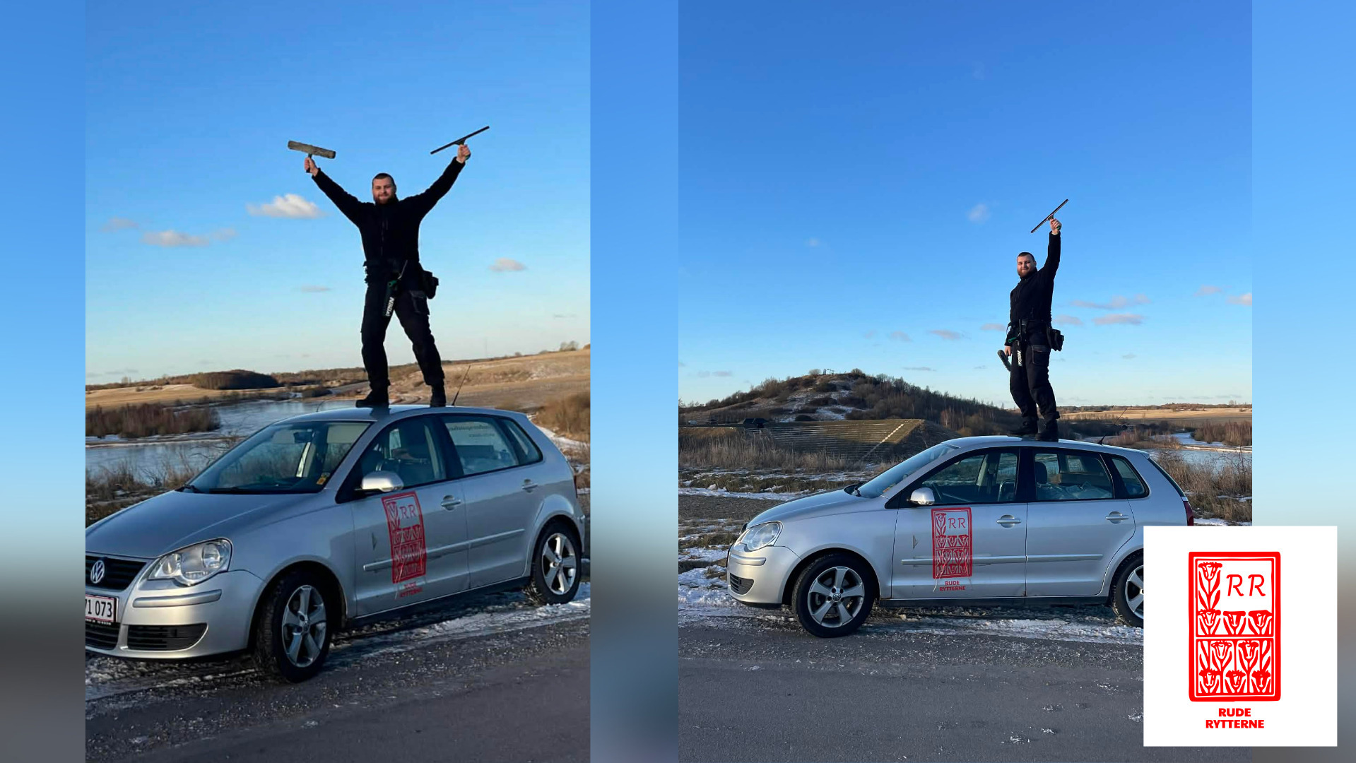 Rude Rytterne fejrer 1-års fødselsdag med gratis vinduespudsning