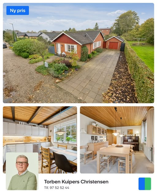 Nybolig Skive I/S annoncerer prisnedsættelse på villa i Hem