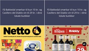 Få Bakkedal smørbar til kun 10 kr. og Casillero del Diablo vin til 29 kr. i dine lokale butikker