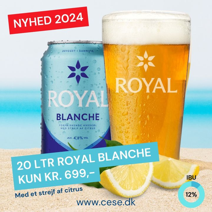 Centrum Serviceudlejning i Horsens lancerer Royal Blanche, en ny hvedeøl for 2024