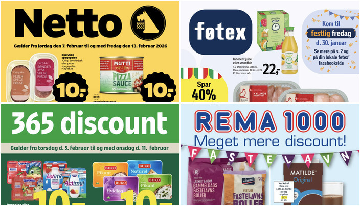 Få italienske vinflasker til 61,60 kr. og Danonino eller Actimel til 10 kr. i Albertslund