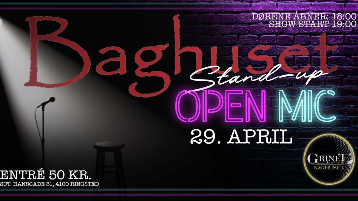 Oplev en aften med live stand-up open mic i Ringsted