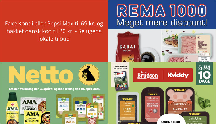 Faxe Kondi eller Pepsi Max til 69 kr. og hakket dansk kød til 20 kr. - Se ugens lokale tilbud
