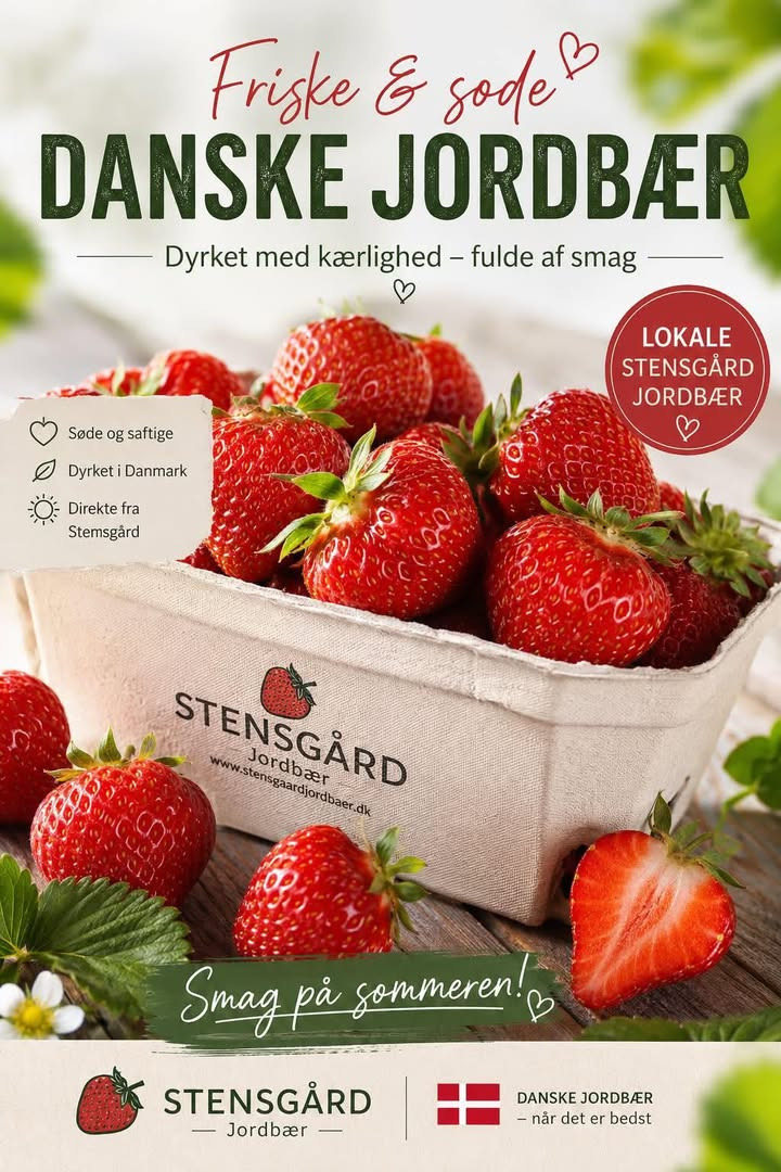 SPAR SKALLERUP A/S har fået friske lokale jordbær i butikken
